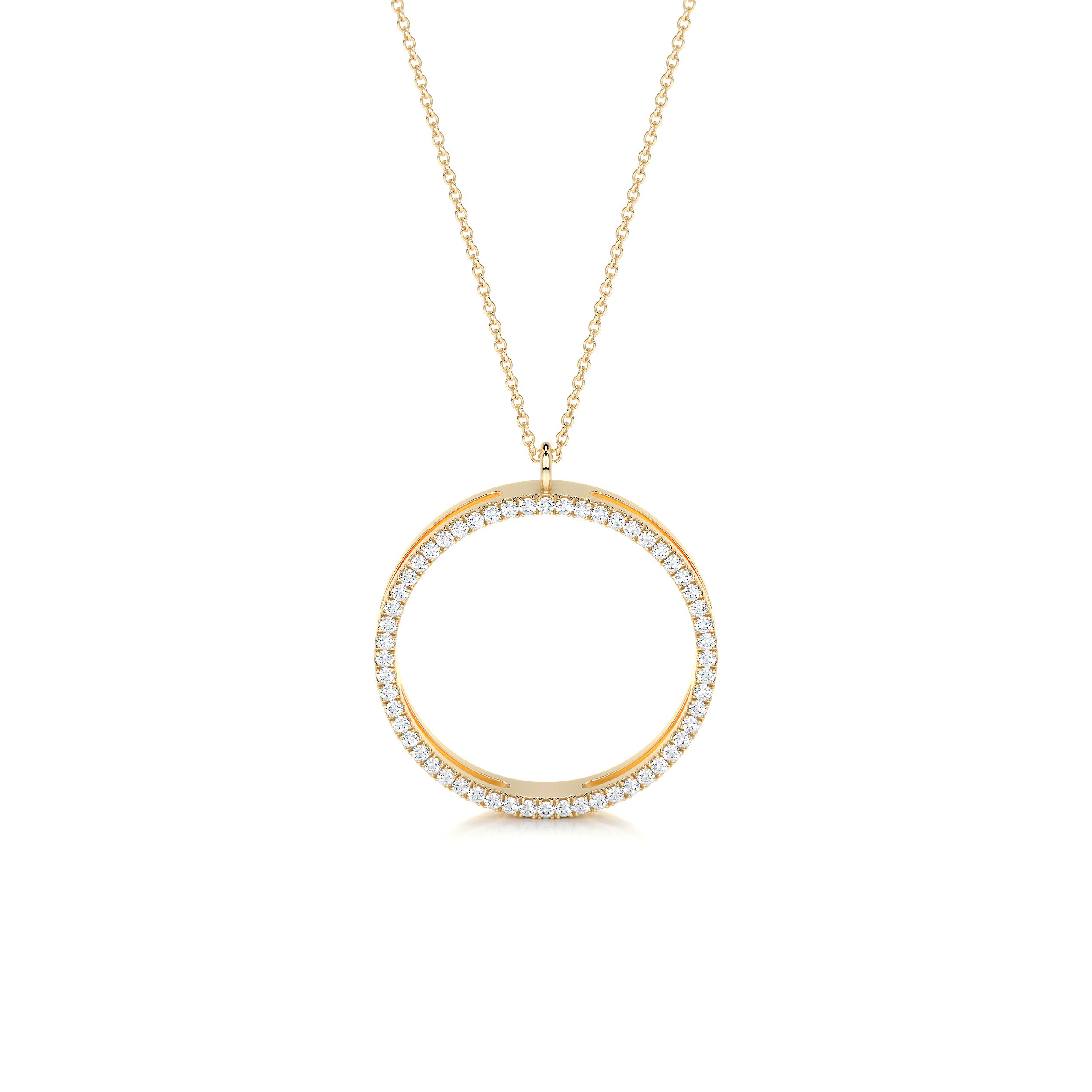Cali Hoop Diamonds Pendant (0.3 Carat) -18K Yellow Gold、mySite、hinf8tx79