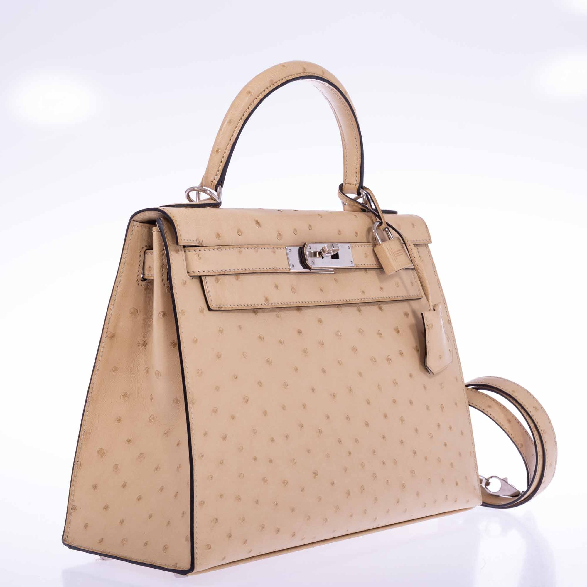 Hermès Kelly 28 Sellier Parchemin Ostrich Palladium Hardware、mySite、garminoutage.com
