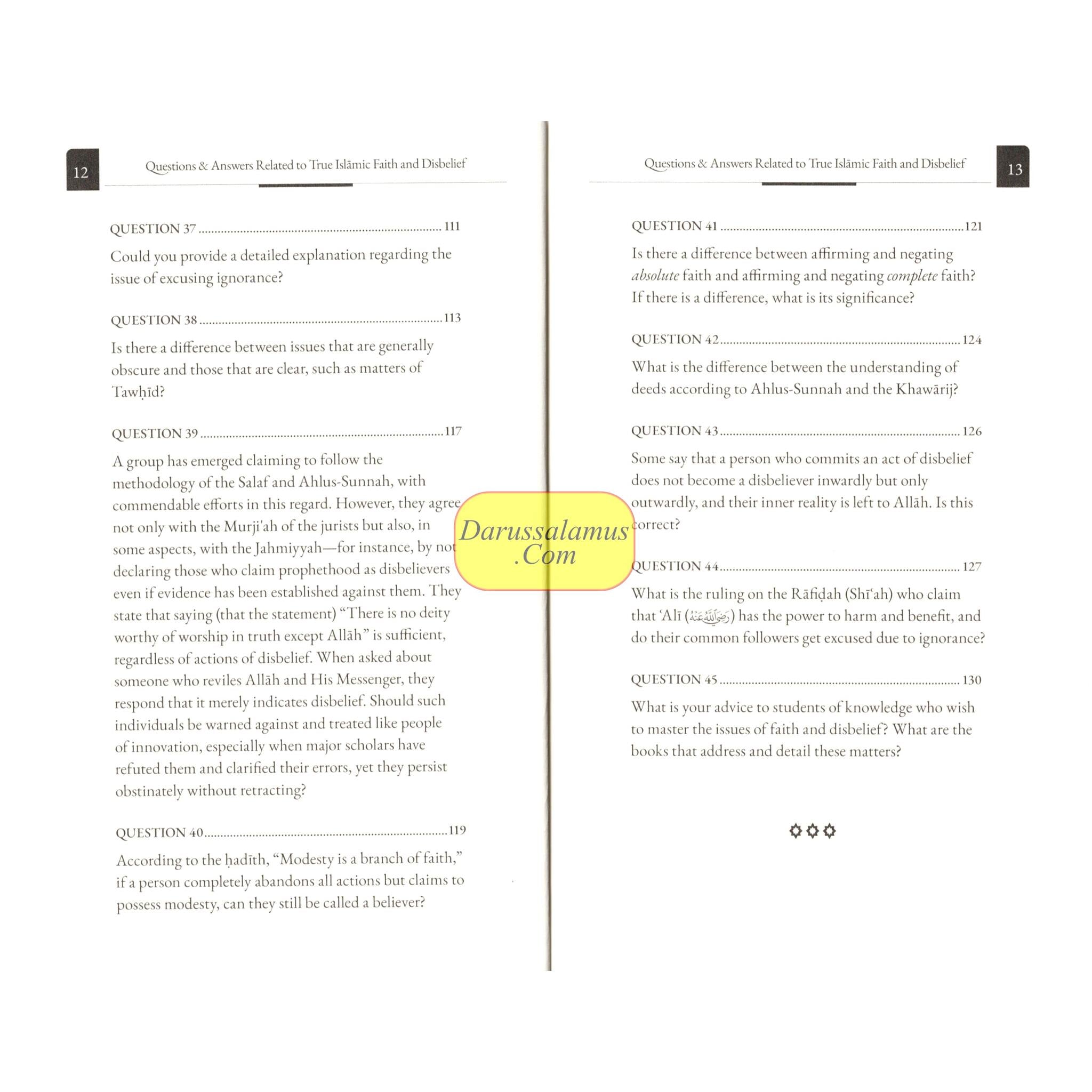 Questions & Answers related to True Islamic Faith and Disbelief、mySite、topwebapps