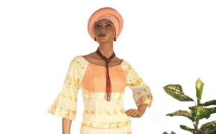 Cream and Peach Lace Top for Women-DP0488RTP、mySite、solidvoid