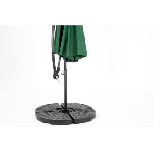 10ft Solar LED Offset Hanging Market Patio Umbrella ( khaki )(No Base)、、eastwooduniform