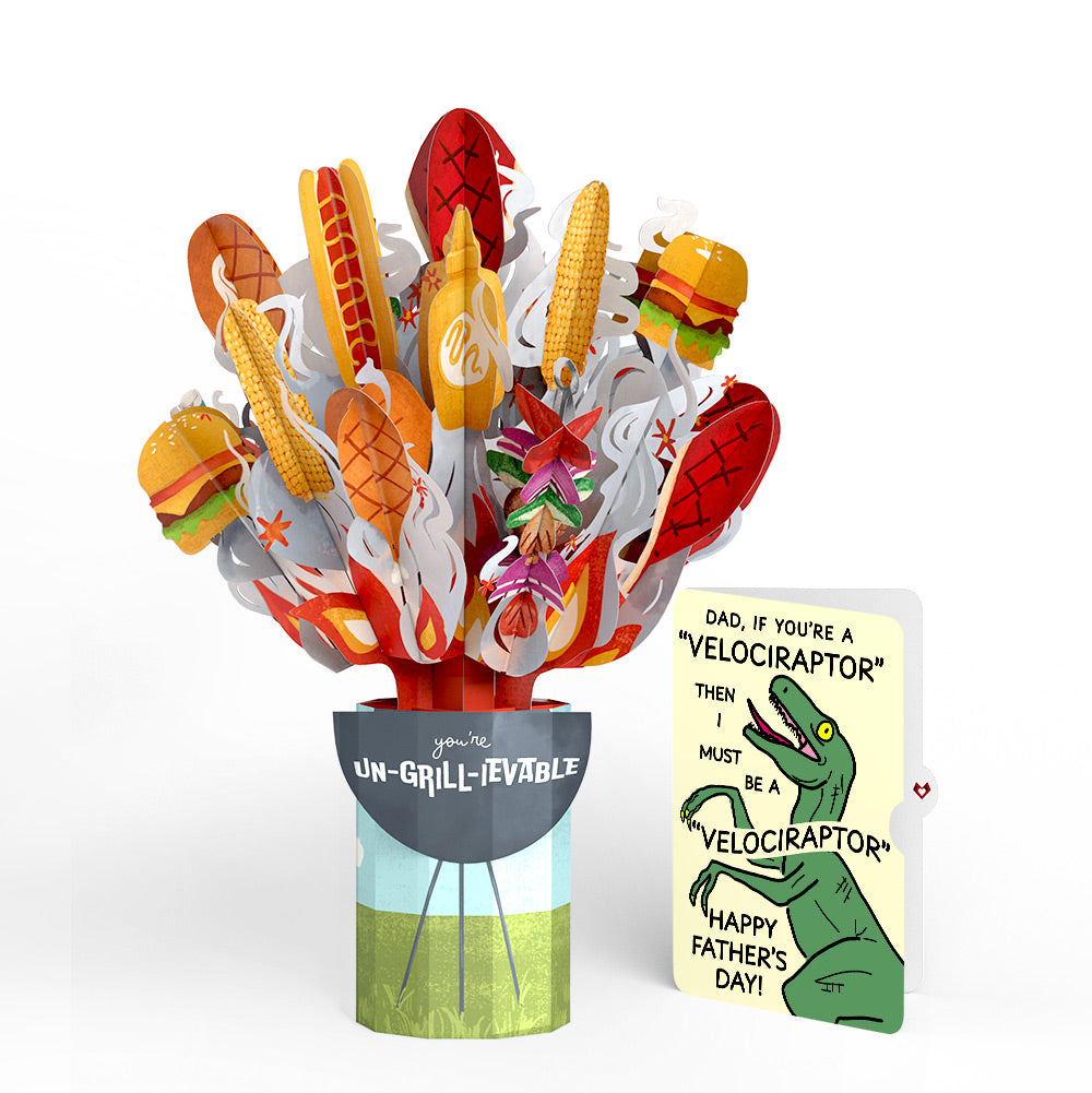Grill Master Father's Day Bouquet and Velociraptor Sentiment Set、mySite、solidvoid