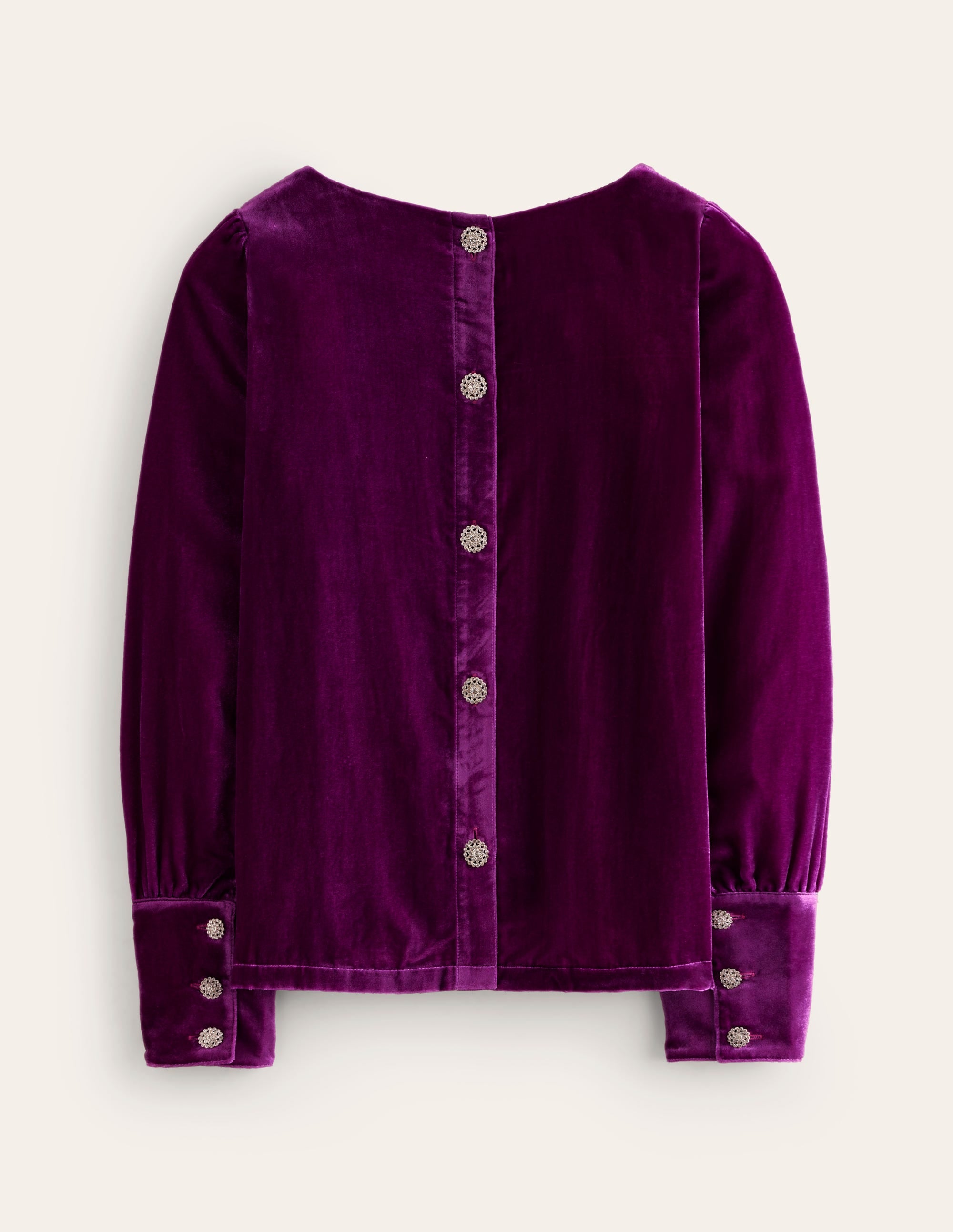  Button Back Velvet Top-Regal Purple、mySite、ashleygrahame