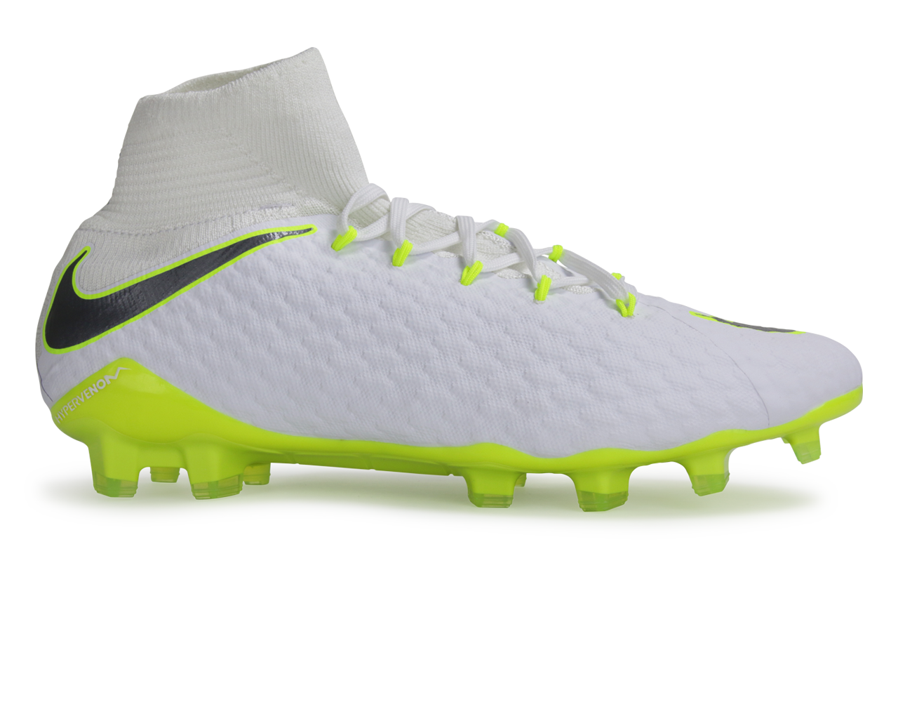 Nike Men's Hypervenom 3 Pro DF FG White/Metallic Cool Grey/Volt、mySite、noshort