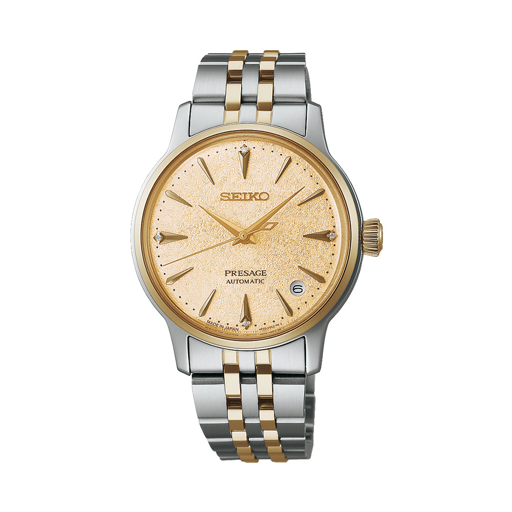  SRPL64 Presage Cocktail Time Two-Tone 34mm - Gold on Bracelet
