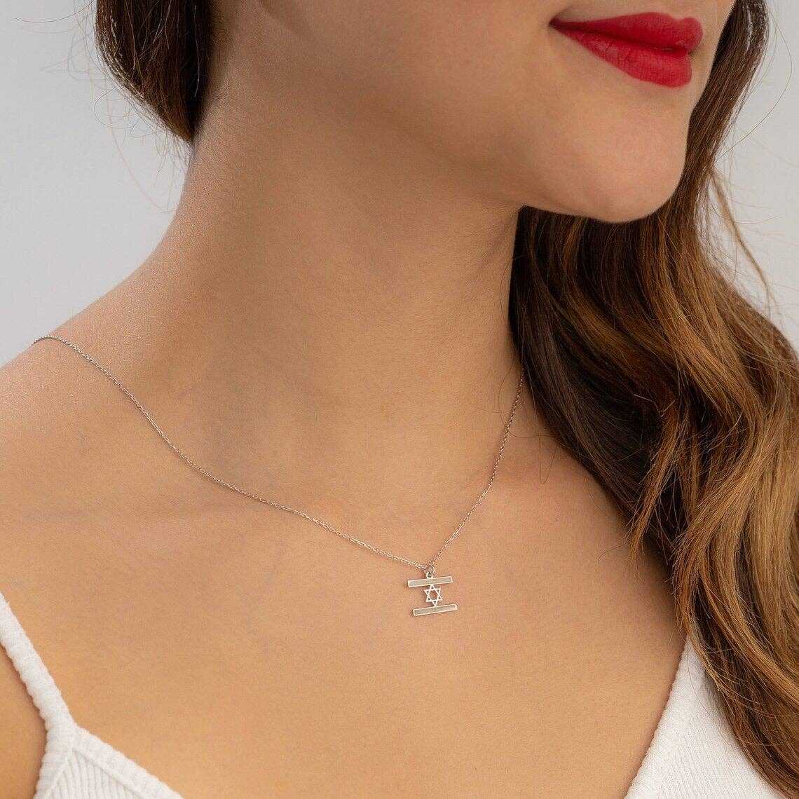 Gold-Plated Israel Flag Necklace、mySite、topwebapps