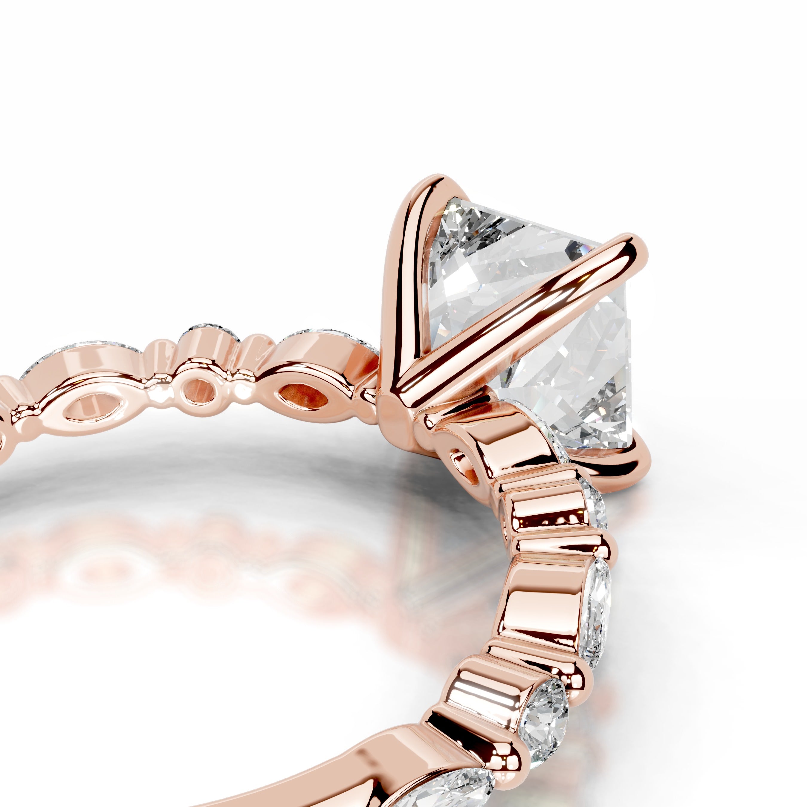 Lagertha Diamond Engagement Ring - 14K Rose Gold、mySite、hinf8tx79