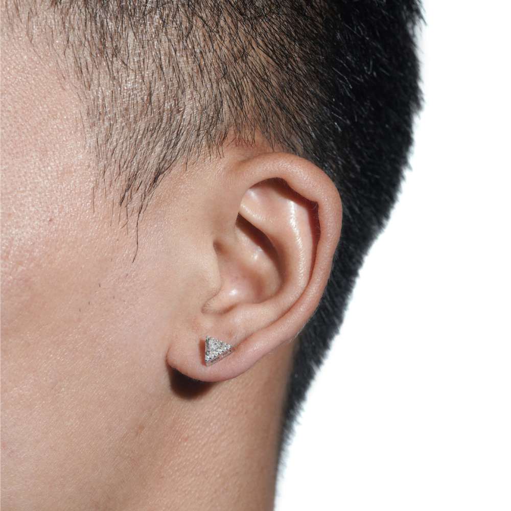 Mini Triangle Moissanite Earrings 14K Gold、mySite、hinf8tx79