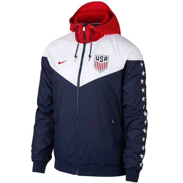 Nike Men's USA Windrunner Jacket Midnight Navy/Red、mySite、noshort