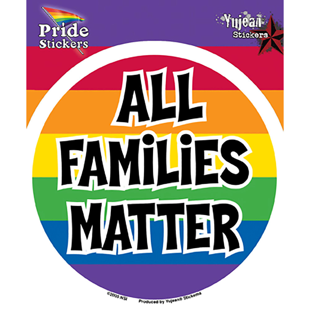  Rainbow All Families Matter Vinyl Sticker Decal、mySite、ghnorth