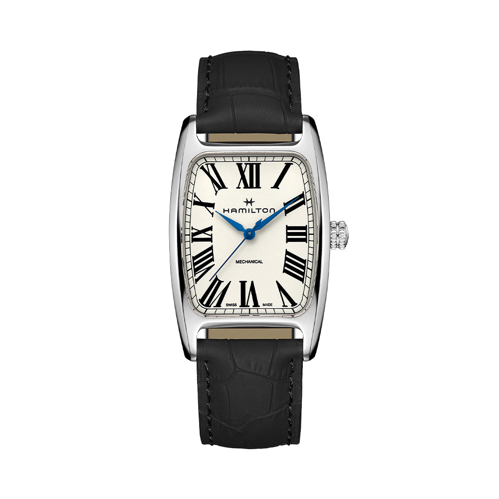  American Classic Boulton Mechanical 34mm x 38mm - White on Leather Strap