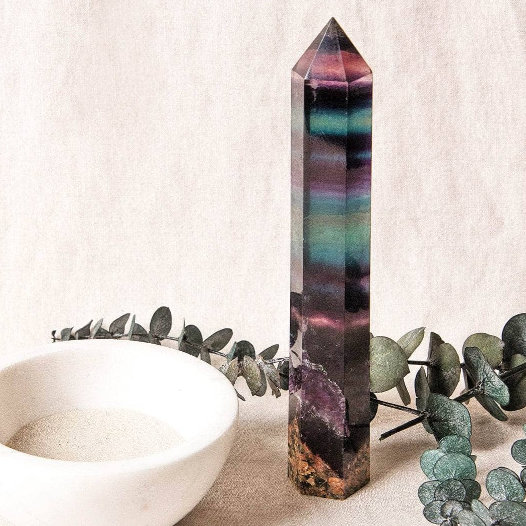 Rainbow Fluorite Tower - AAA Premium Quality、mySite、hinf8tx79