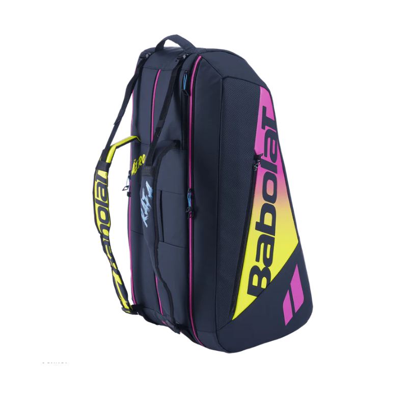 Babolat Pure Aero Rafa 12 Pack Racquet Bag (Black/Yellow/Pink)、mySite、neckold