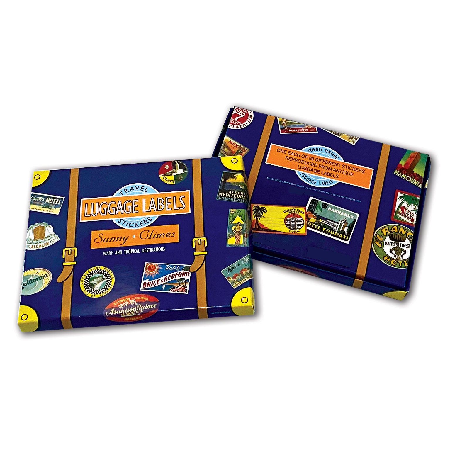  Sunny Climes Vintage Luggage Label Stickers、mySite、ghnorth