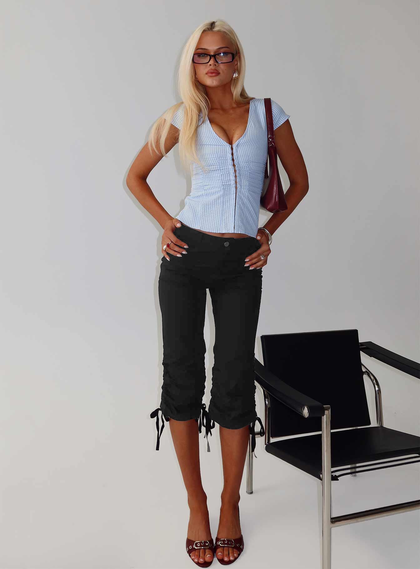 Hot Rod Capri Pant Black、mySite、solidvoid