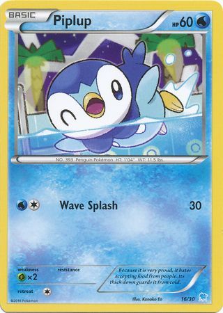 Piplup (16/30) XY: Trainer Kit 3 - Suicune、mySite、waistdrama
