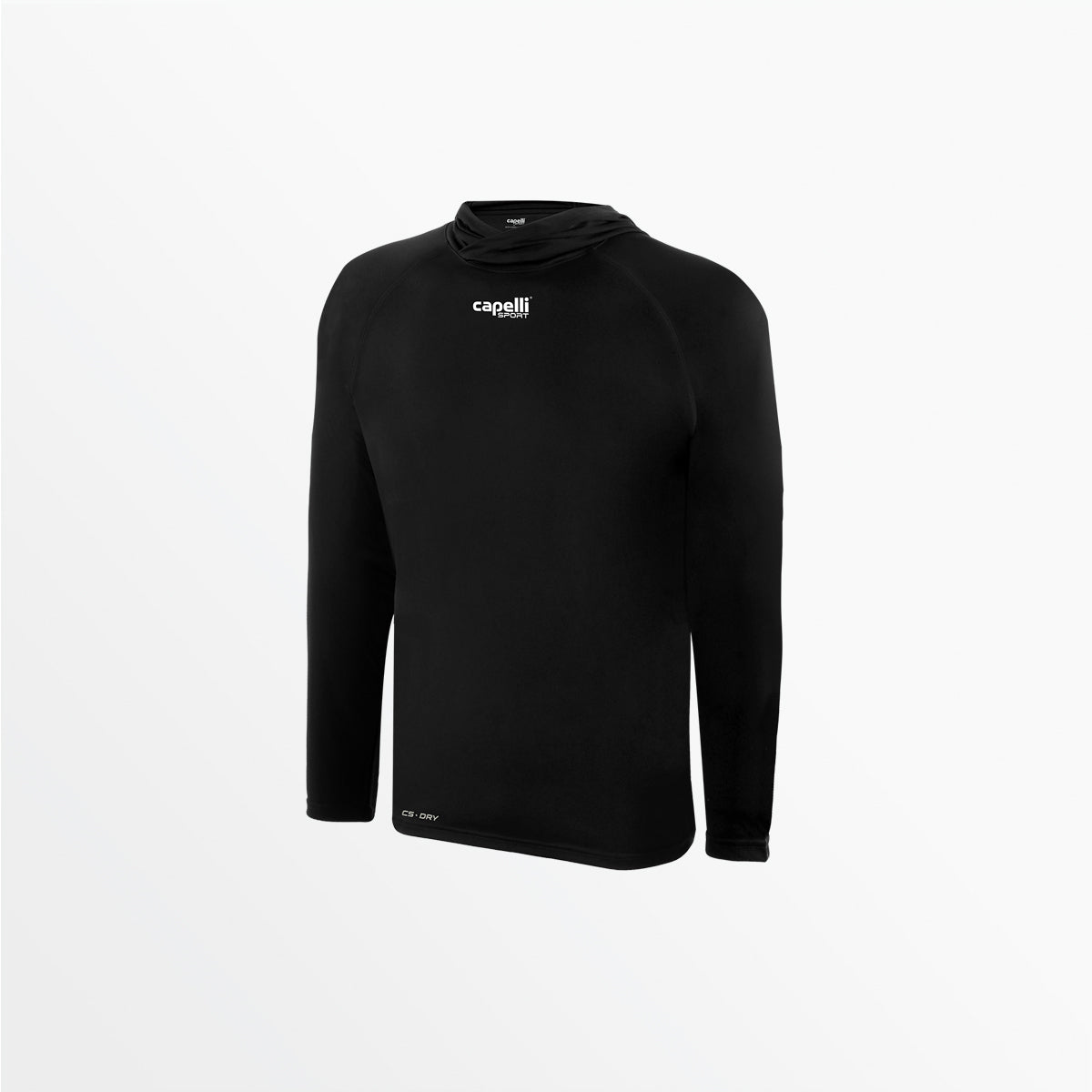 YOUTH CLUB LONG SLEEVE POLY HOODED TEE