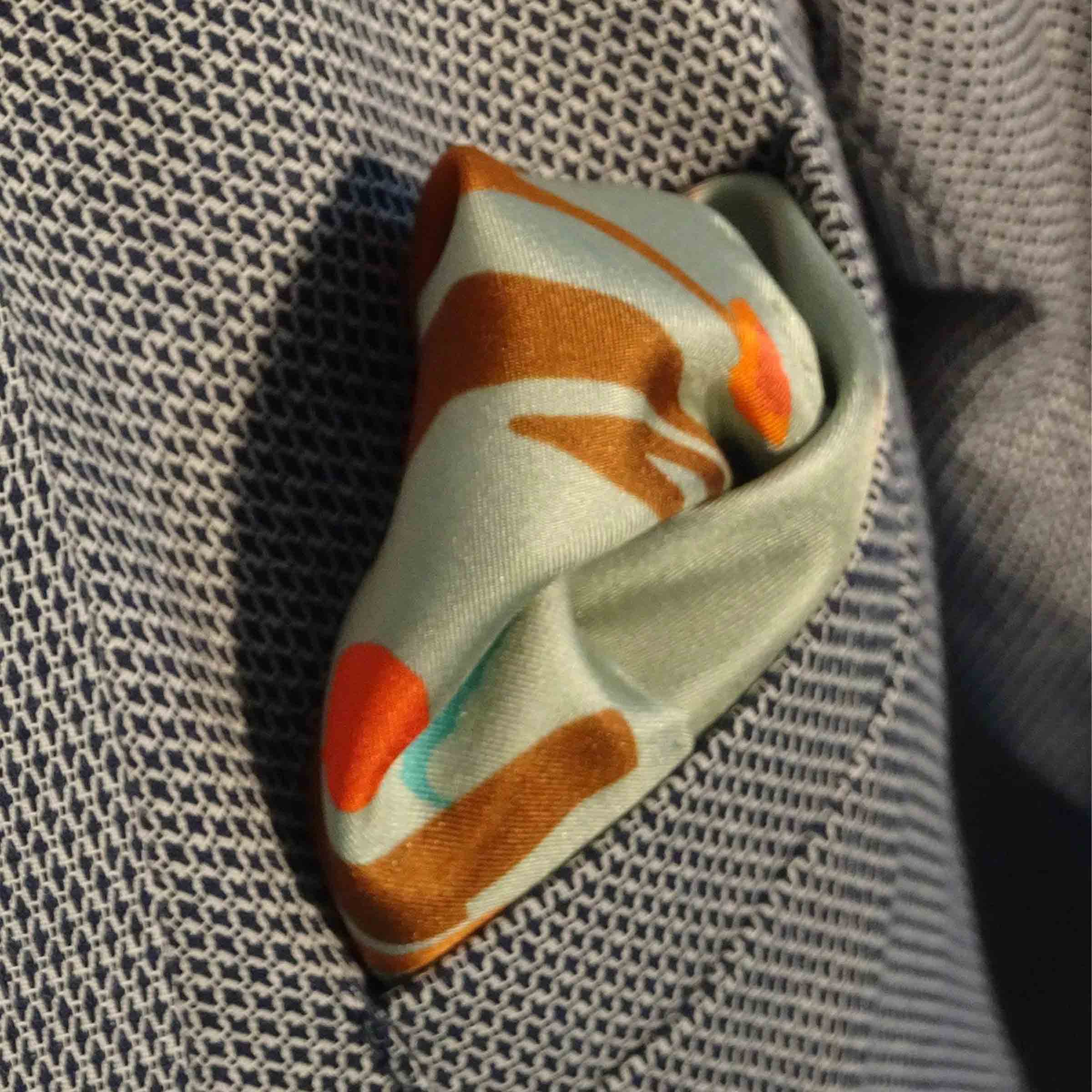 Silk Twill Pocket Square CORNAMUSA by Orequo、mySite、neckold