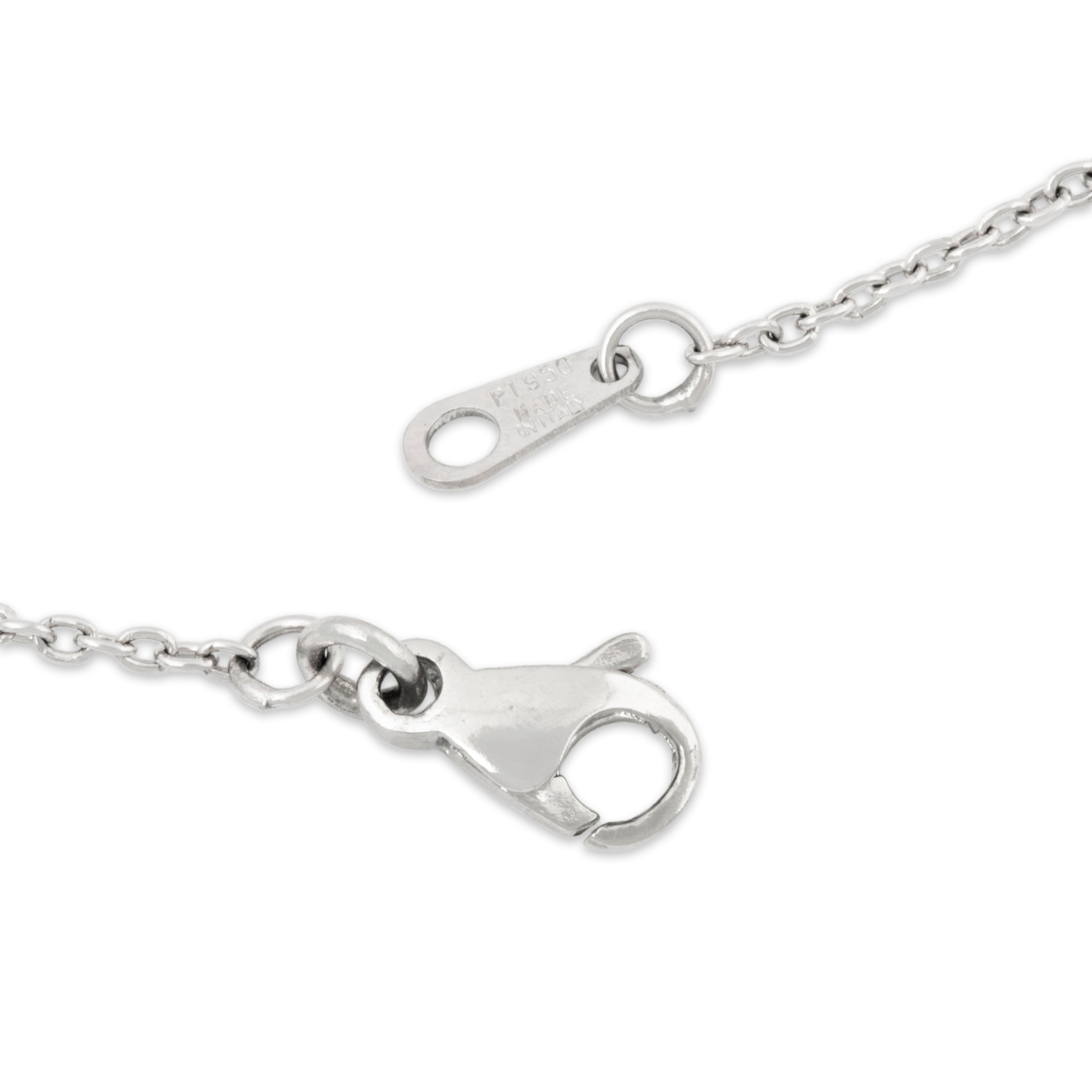 Vintage Italian Platinum Cable Chain Necklace 18、mySite、hinf8tx79