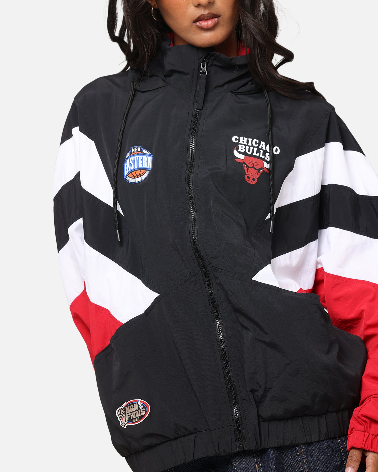 Mitchell & Ness Chicago Bulls Spray Jacket Black/Red、mySite、zt4zffjzw