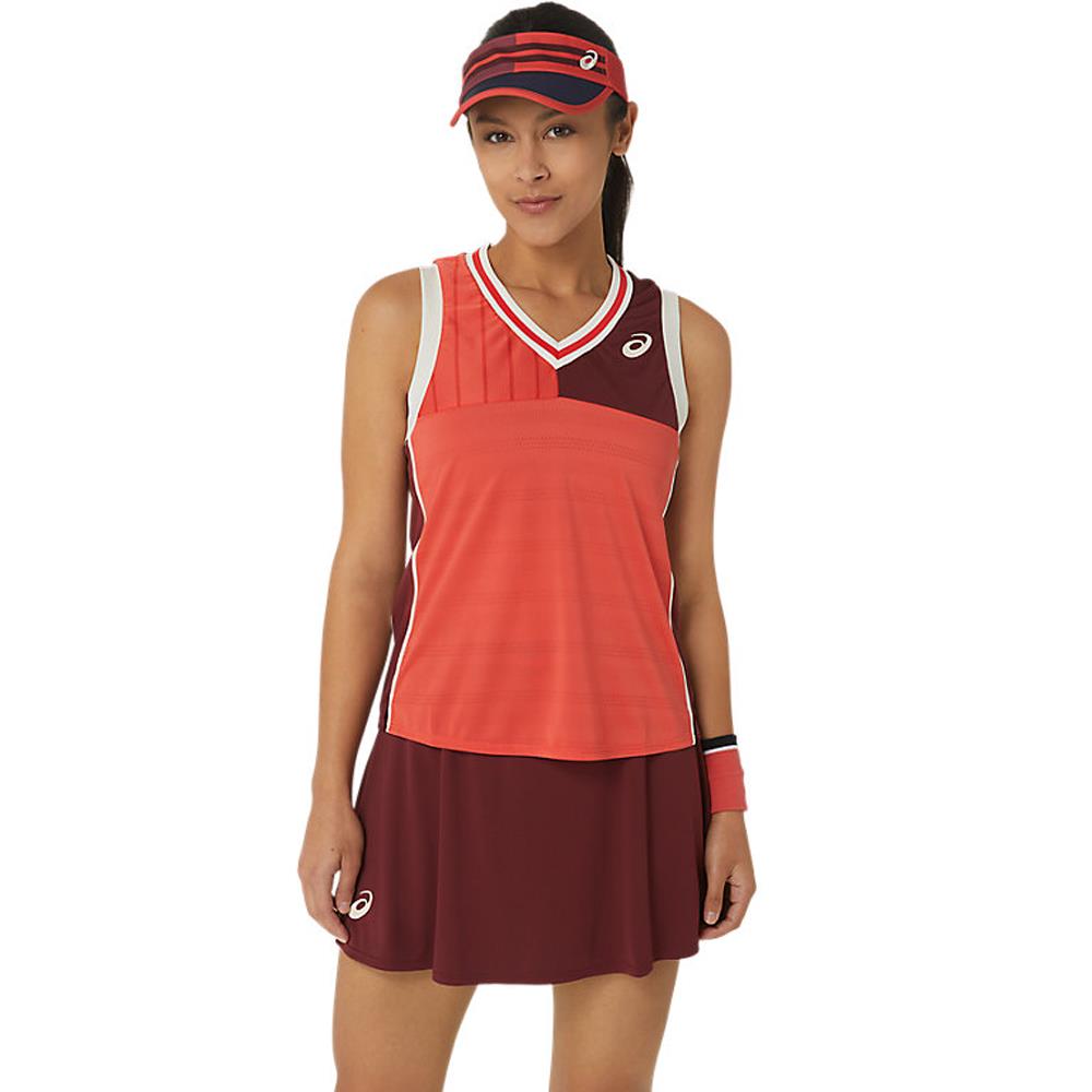 Asics Women's Match Tank - Red Snapper、mySite、neckold