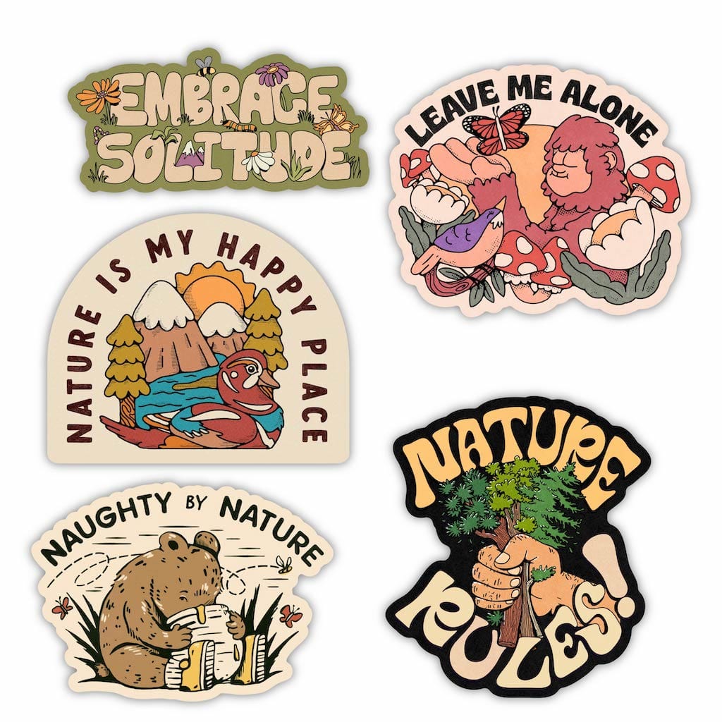  Leave Me Alone Nature Sticker 5 Pack、mySite、ghnorth