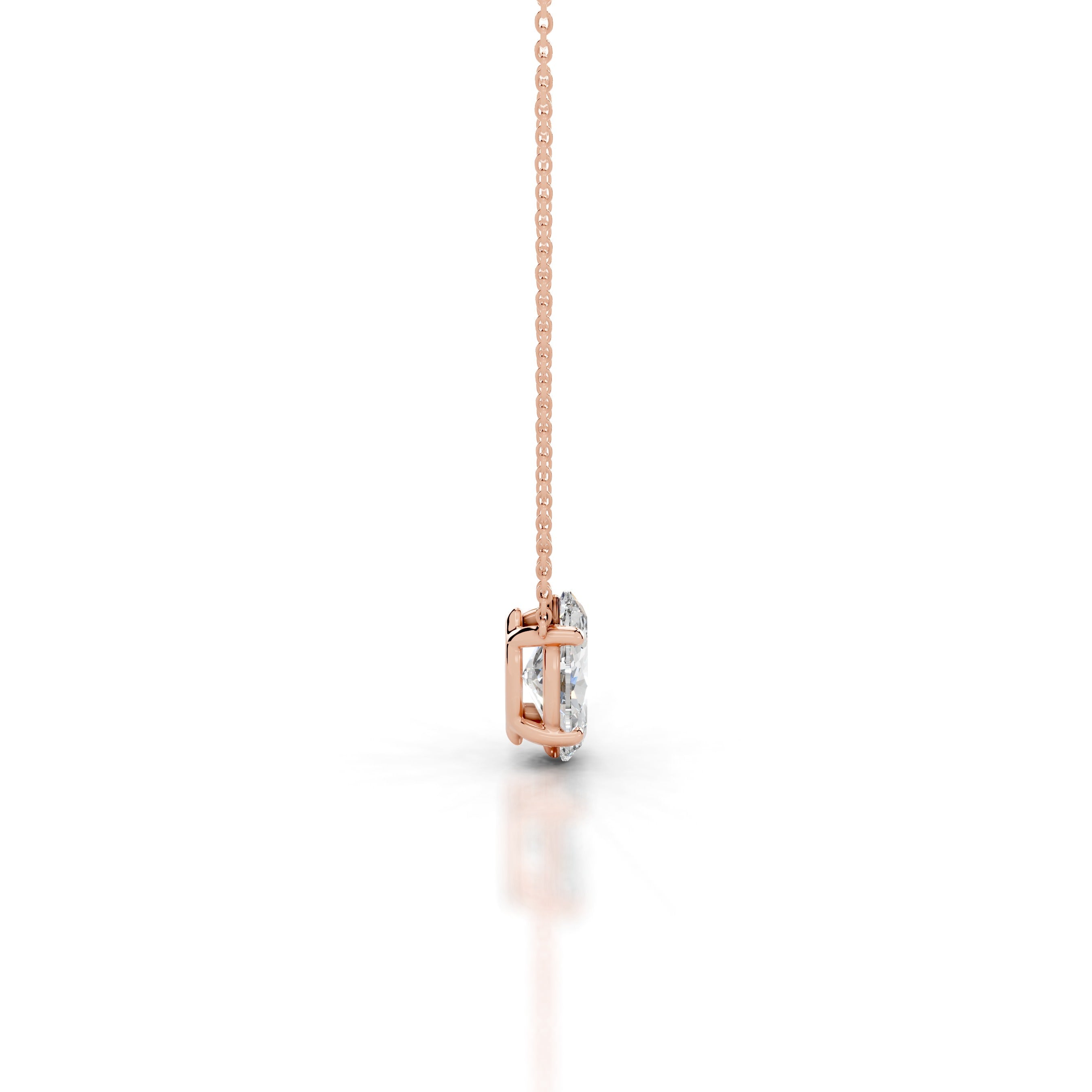Mary Lab Grown Diamond Pendant - 14K Rose Gold、mySite、hinf8tx79