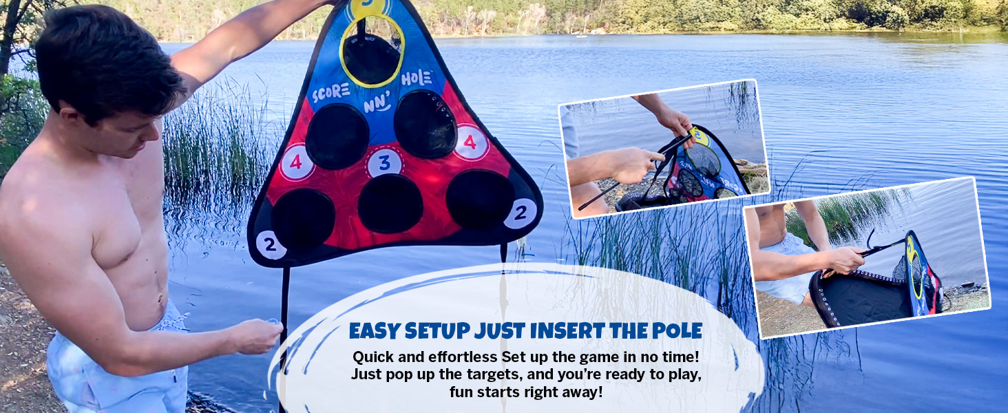 floating cornhole game for pool