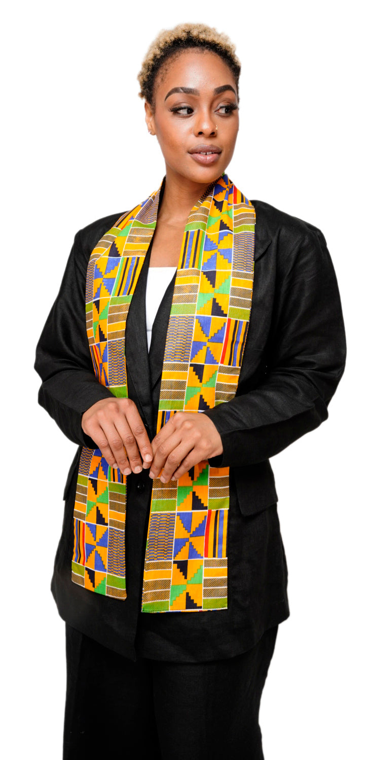 Dupsie's Akannipa Kente African Print Stole/Sash DP4075S、mySite、solidvoid