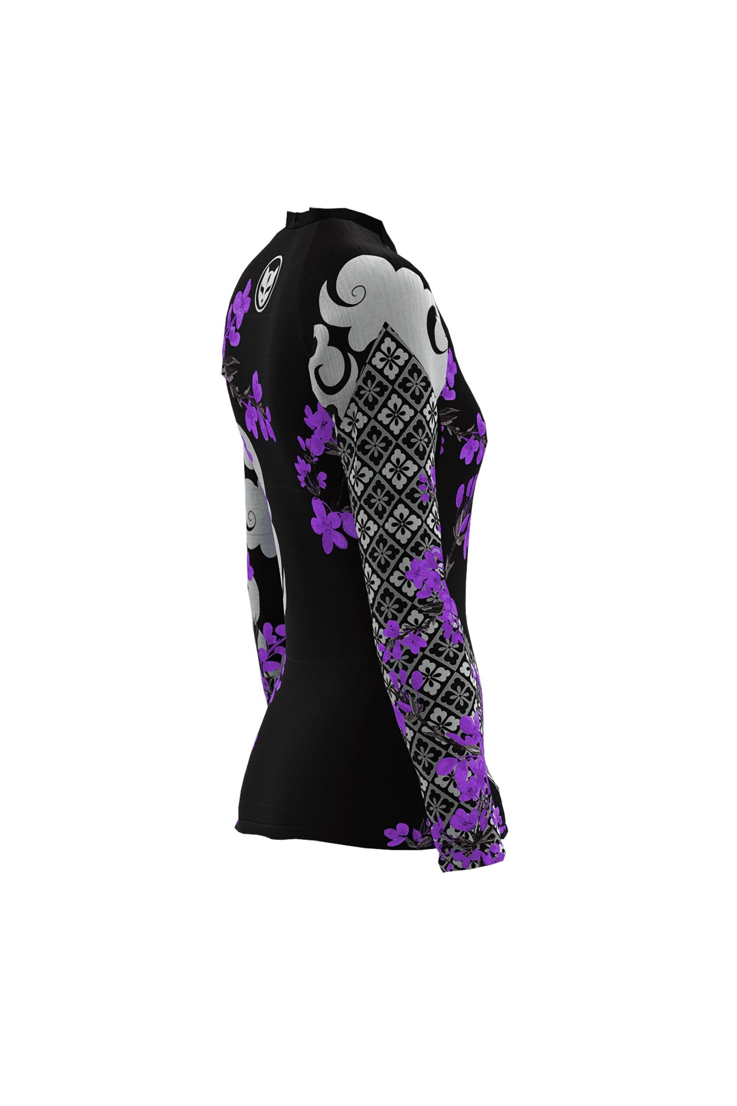 Women's Cherry Blossom Ranked Jiu Jitsu Rashguard - Long Sleeve、mySite、gigharbornorthrealestate