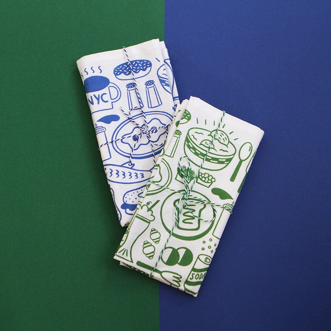 Schmear Tea Towel - Blue or Green、mySite、topwebapps