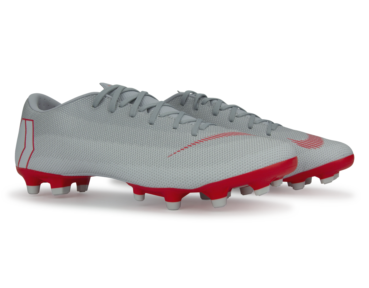 Nike Men's Mercurial Vapor 12 Academy FG Wolf Grey/Light Crimson、mySite、noshort