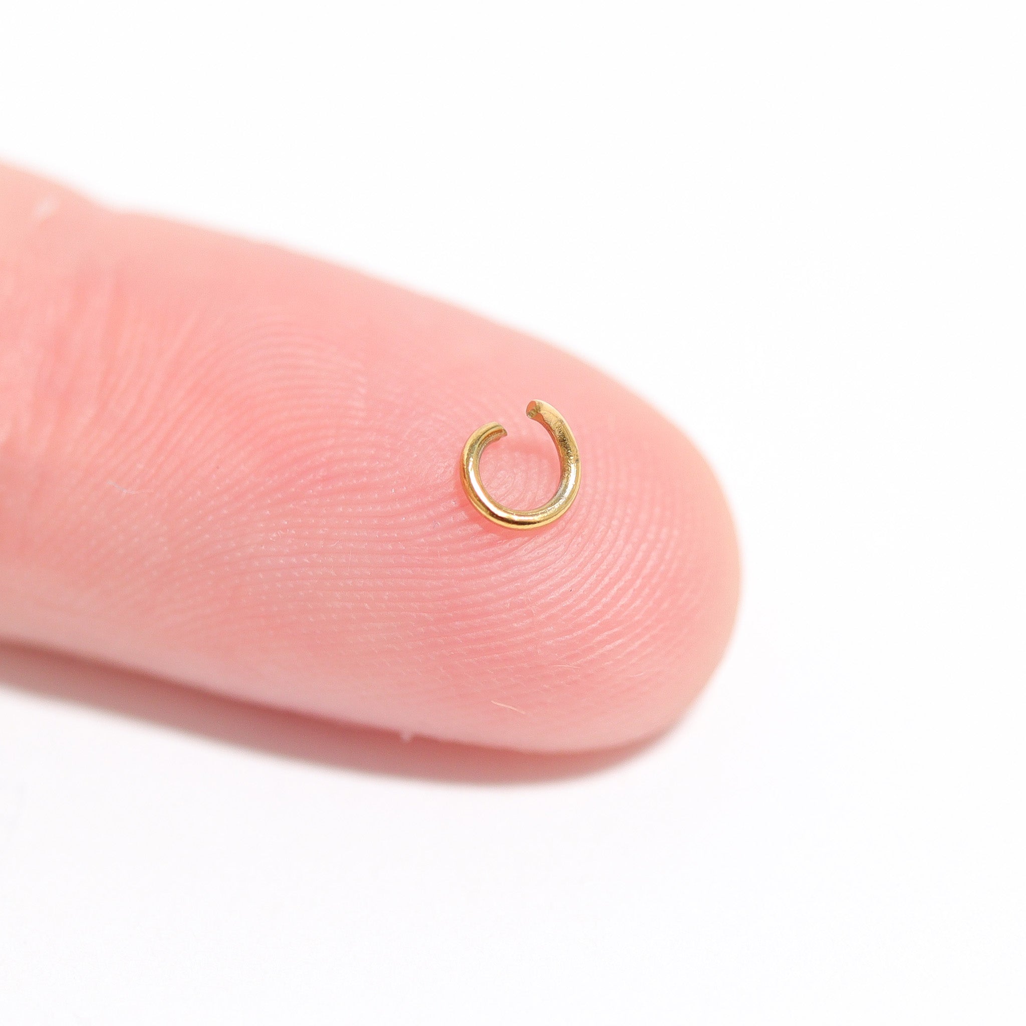 100 Pack 18K Gold PVD Stainless Steel Saw Cut Jump Rings / ENC0002、mySite、dreamappss