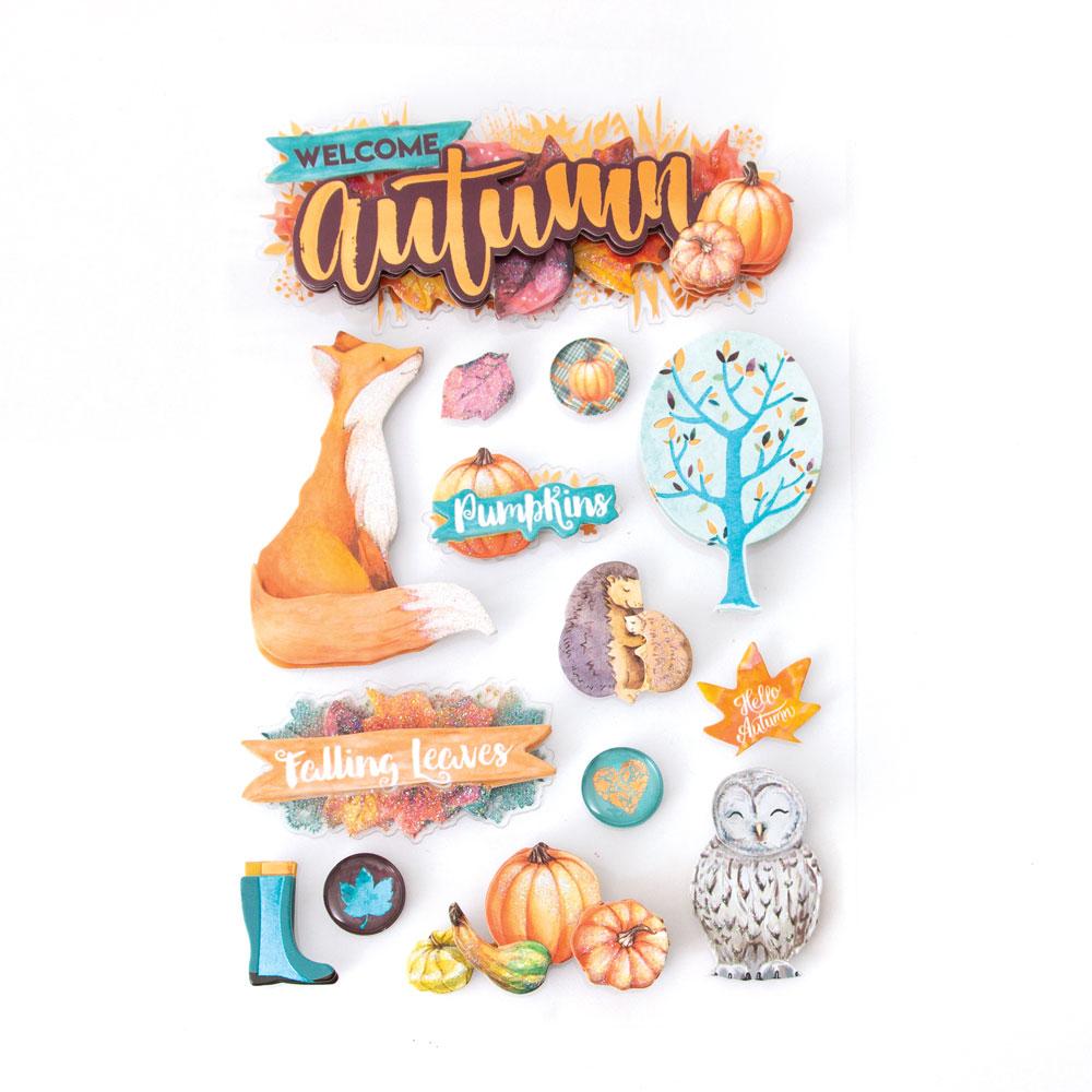  Scrapbook Stickers - 3D Welcome Autumn、mySite、ghnorth