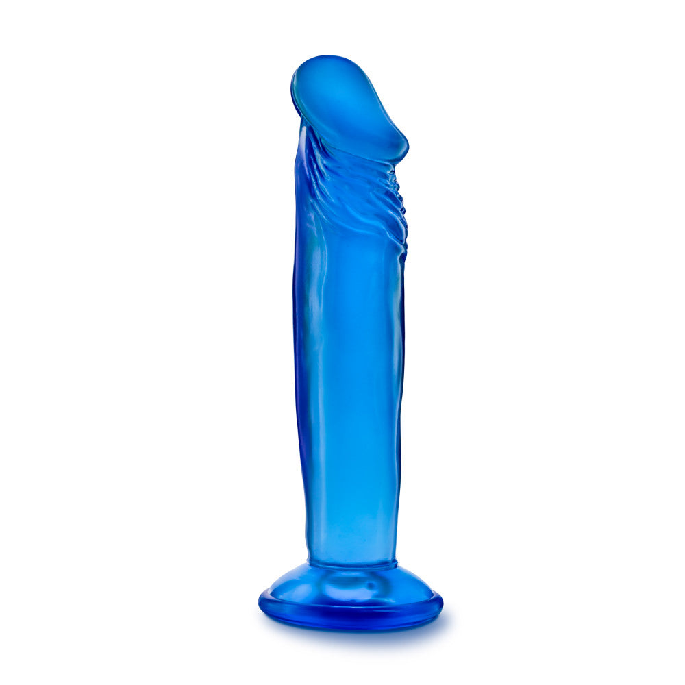 B Yours By Blush® | Sweet N' Small 6.5 Realistic Blue 6.5-Inch Long Dildo With Suction Cup Base、mySite、bottomscart
