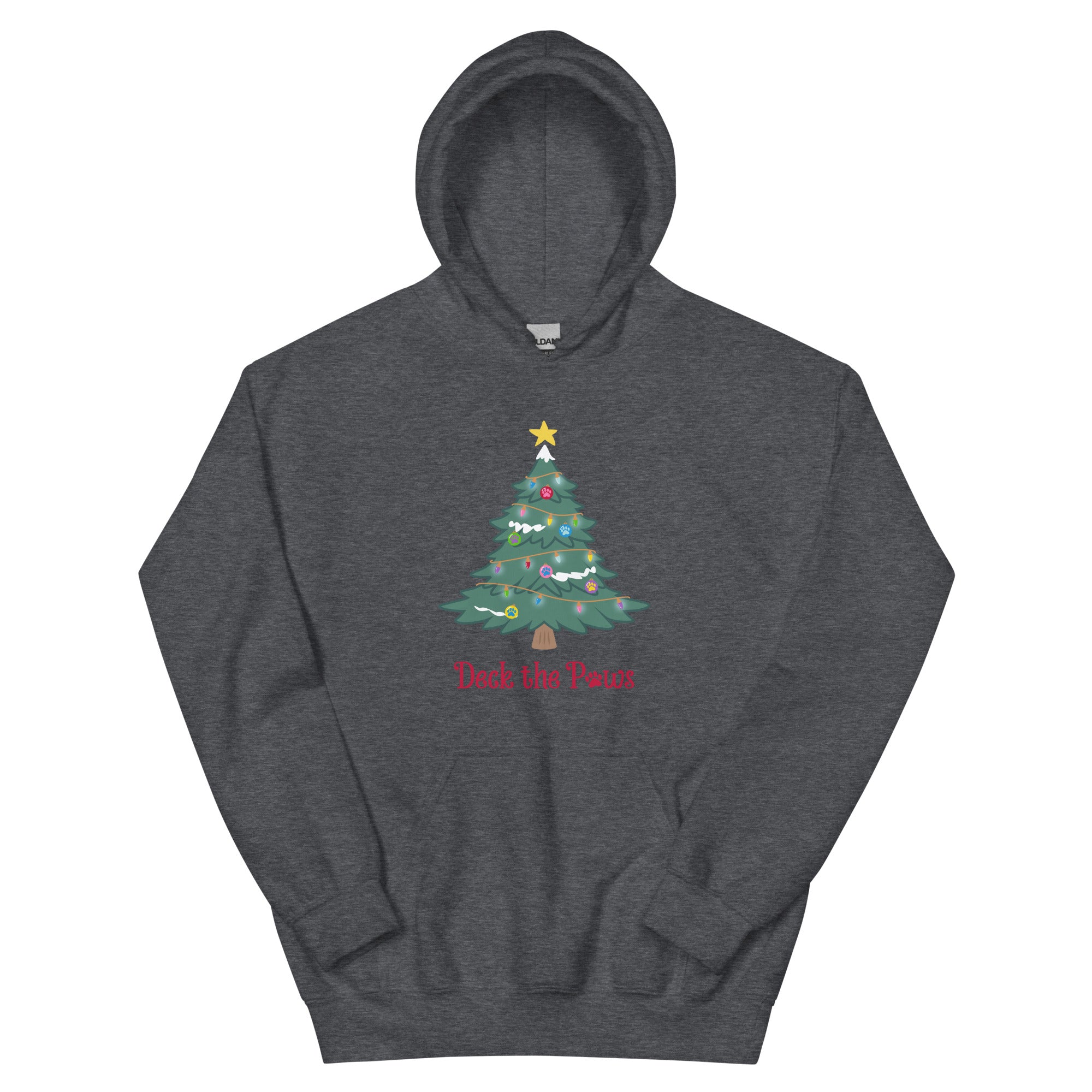 Deck The Paws Christmas Tree Hoodie、mySite、camillekostekn