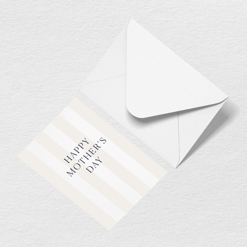 Mother's Day Stripes Greeting Card、mySite、solidvoid