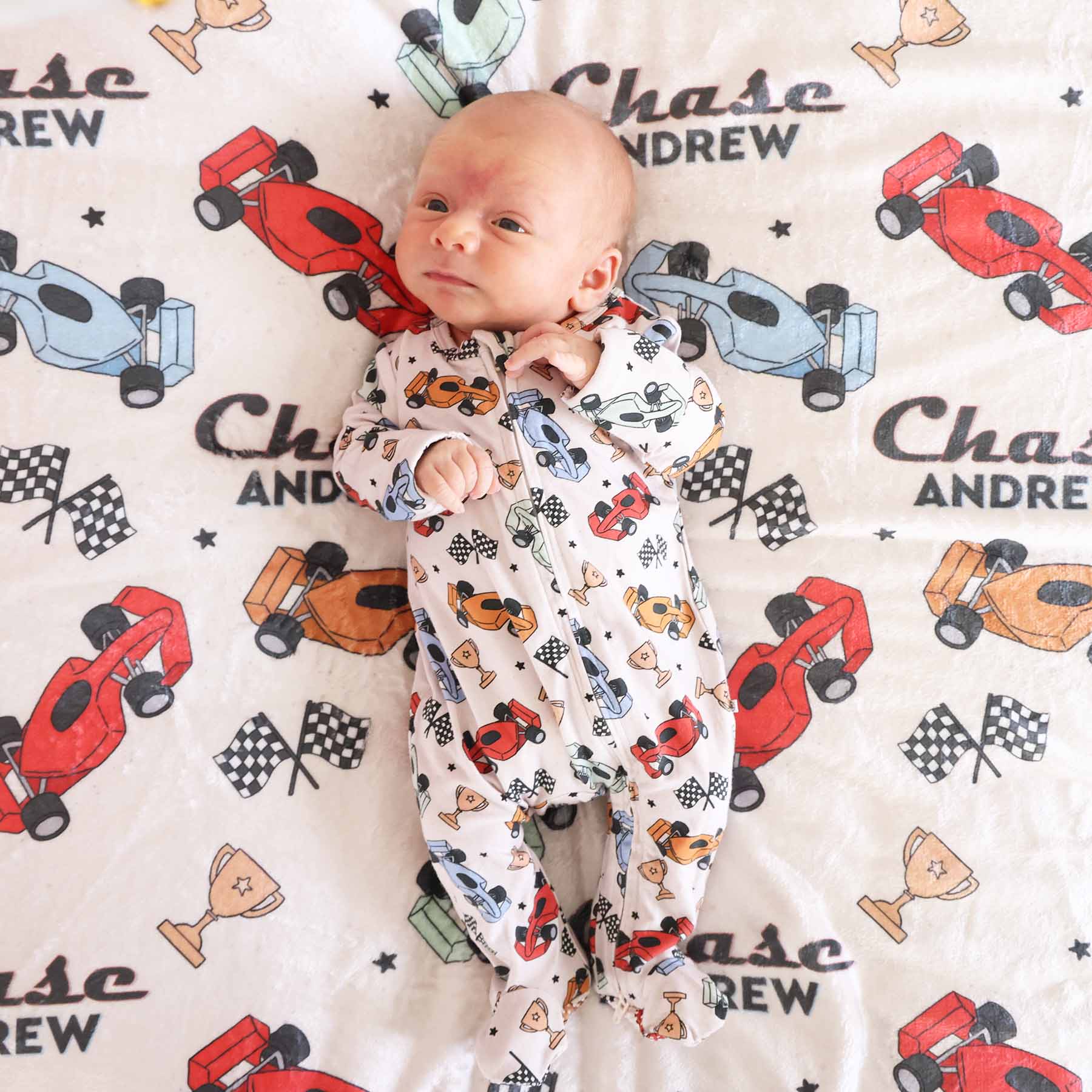  Pit Crew Personalized Kids Blanket、mySite、layawaytickets