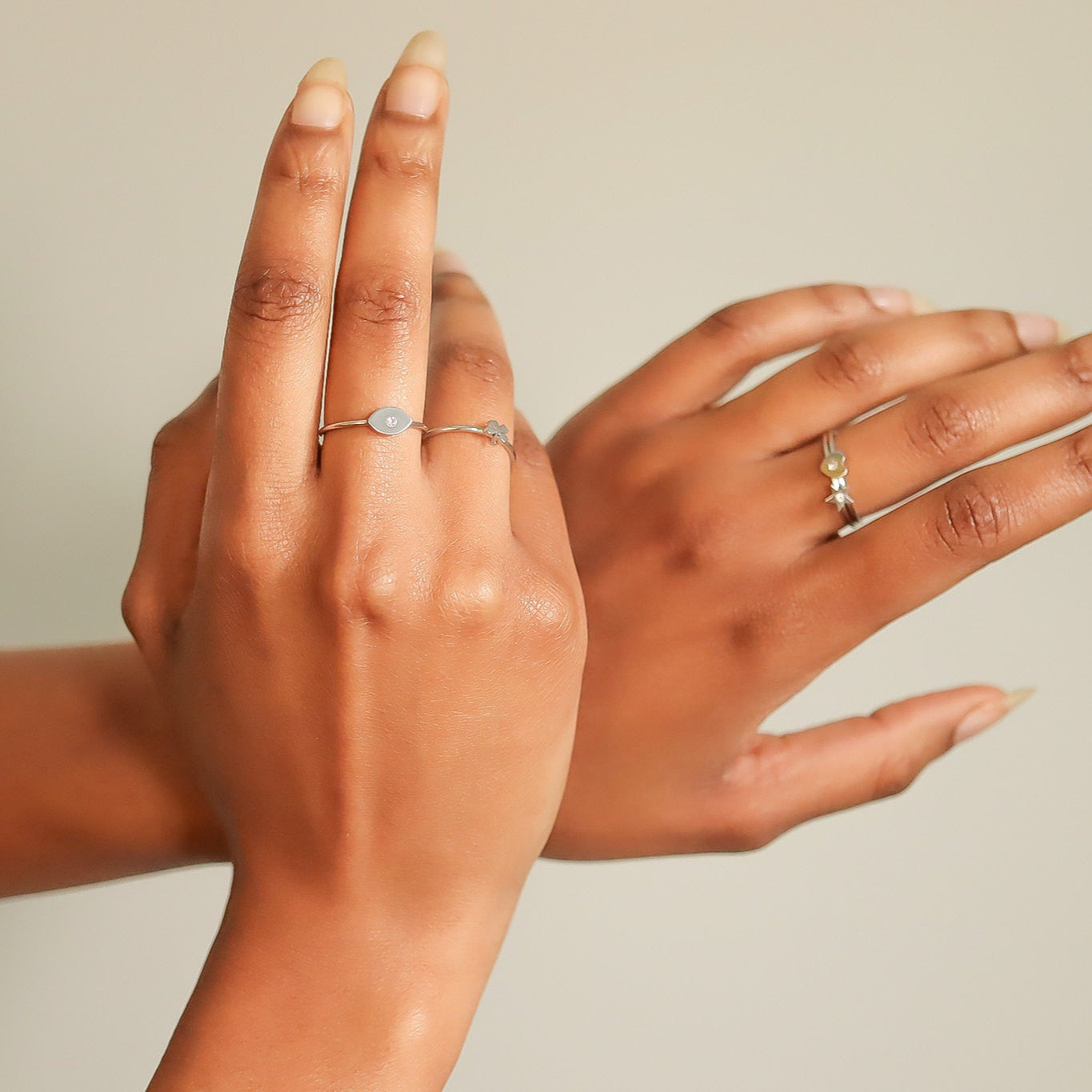 18K Gold PVD Stainless Steel CZ Stone Evil Eye Symbol Ring / ZRJ0004、mySite、dreamappss