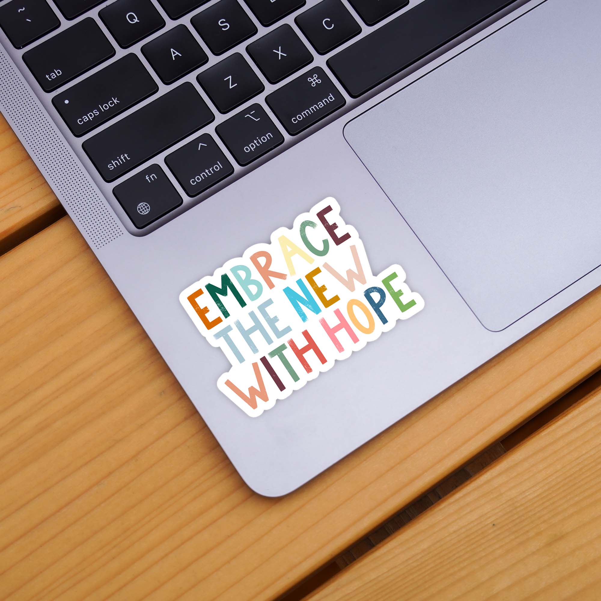  Embrace The New With Hope Positivity Lettering Sticker、mySite、elrpsem3k