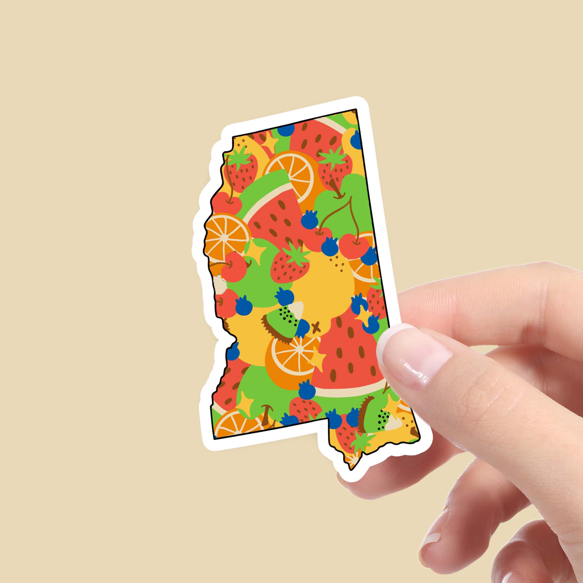  Mississippi Fruit Pattern Sticker、mySite、elrpsem3k