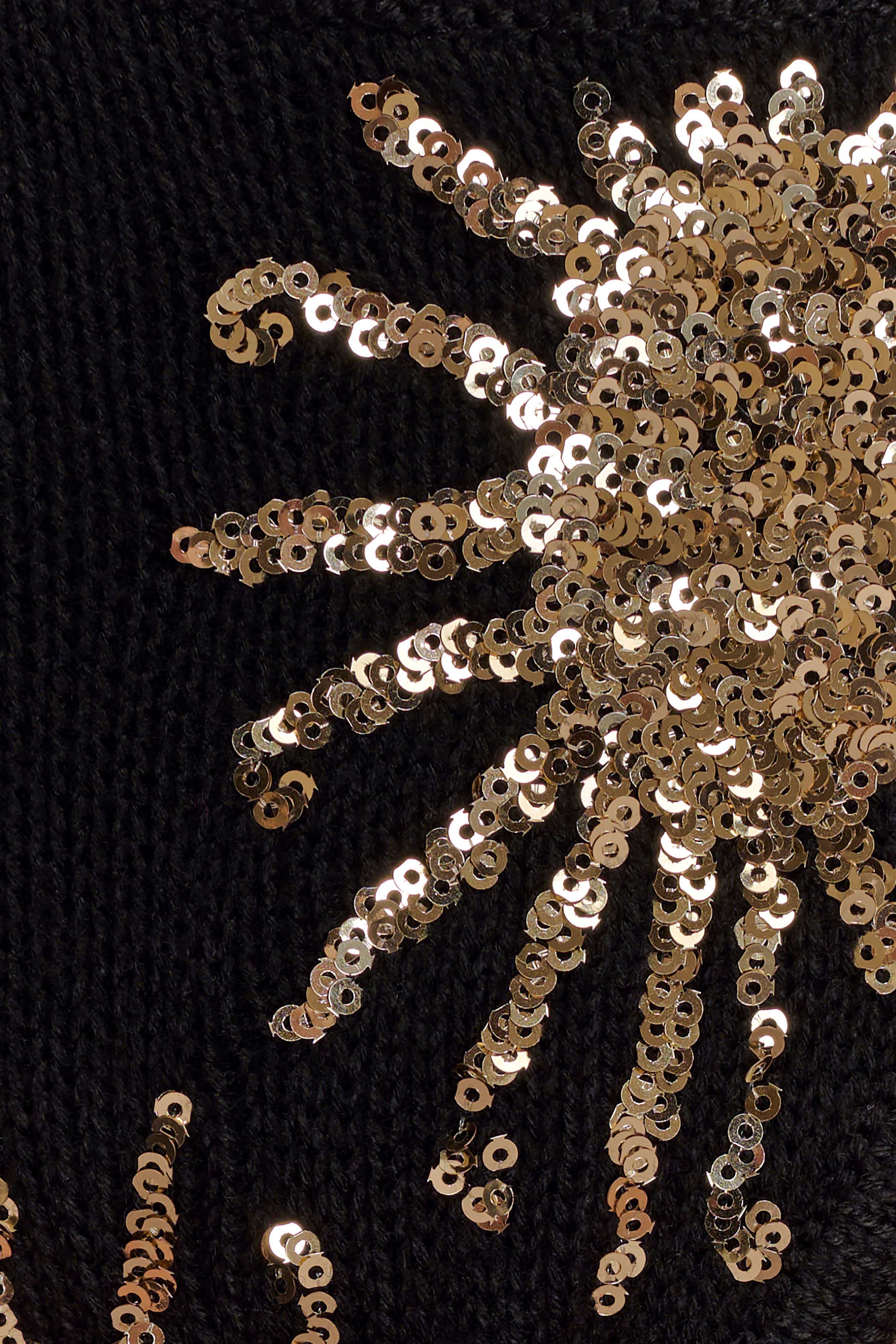 Huntleigh Crochet Bikini Bottom - Black & Gold Sunshine Print、mySite、solidvoid