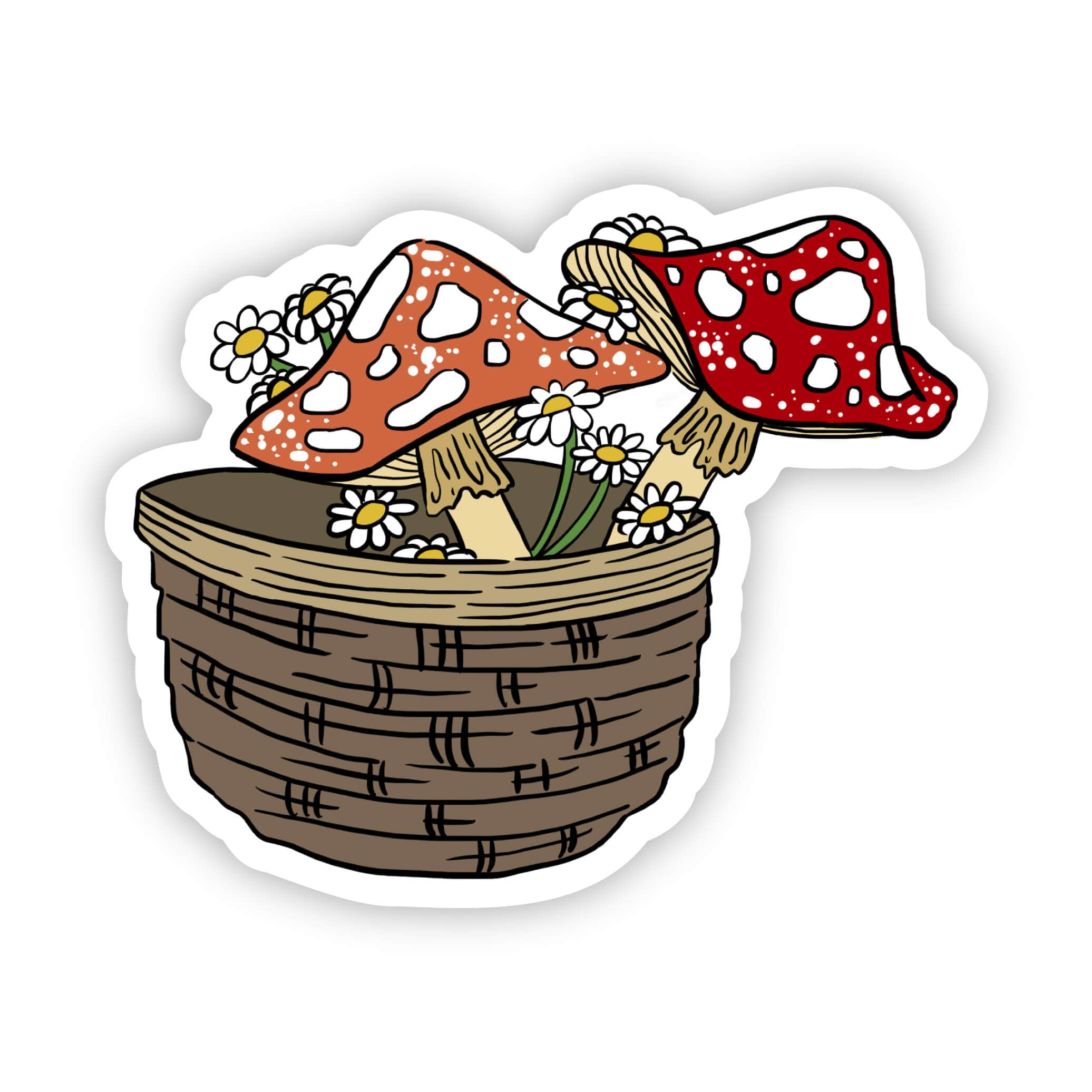  Basket of Mushrooms & Flowers Sticker、mySite、elrpsem3k