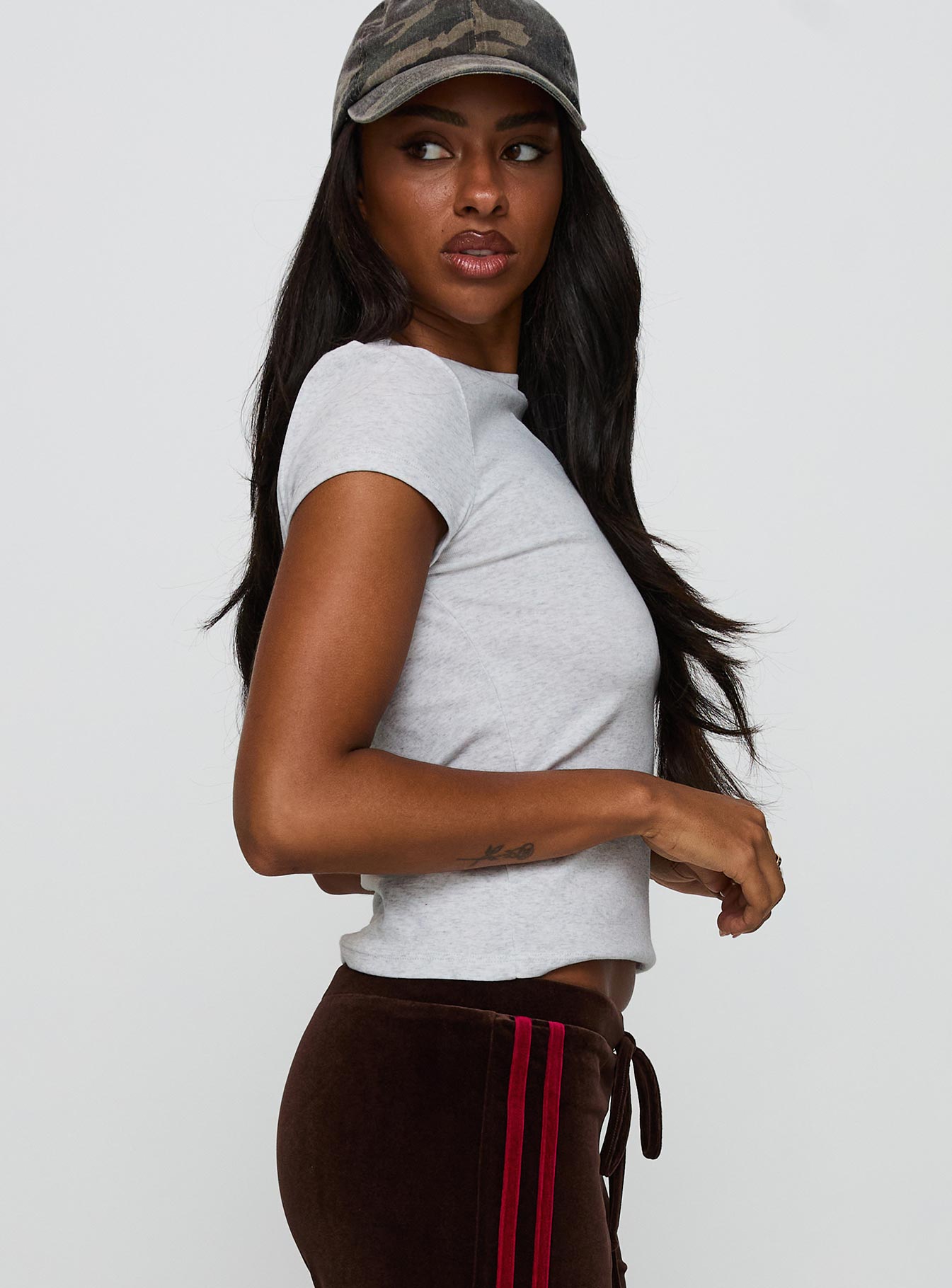 Prestige Longline Baby Tee Grey、mySite、solidvoid