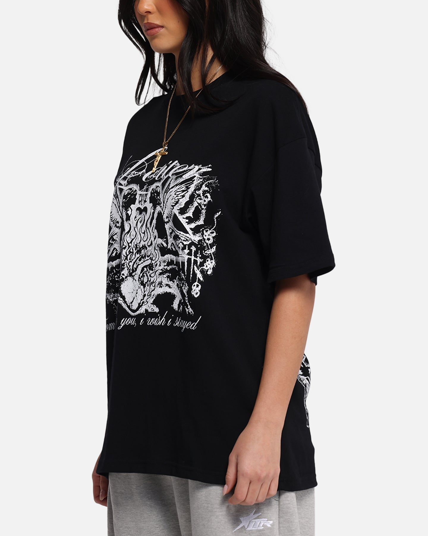 Loiter Earth Angel T-Shirt Black、mySite、zt4zffjzw