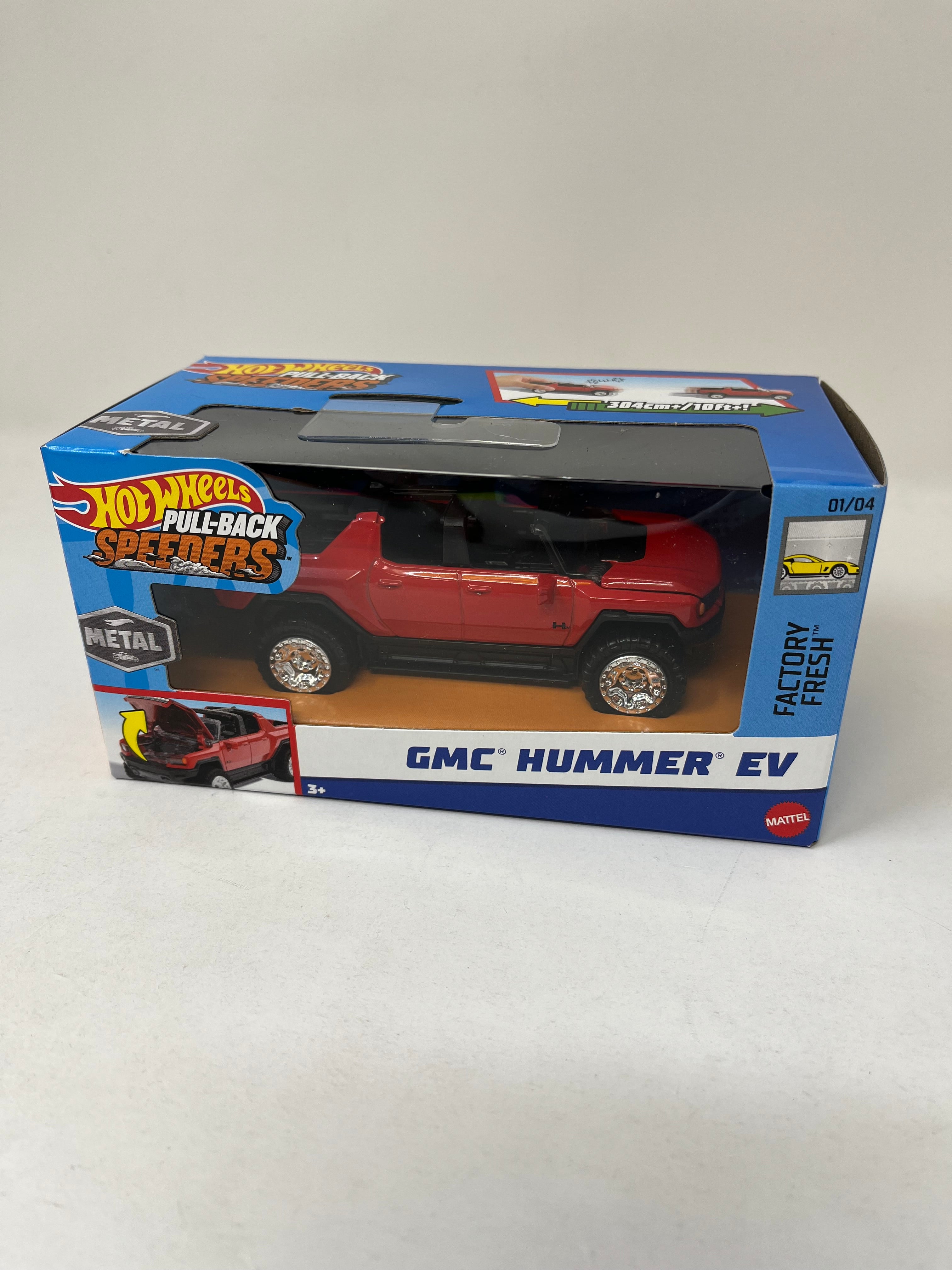 GMC Hummer EV * RED * 2024 Hot Wheels Pull-Back Speeders 1:43 scale、mySite、hgirdovlk