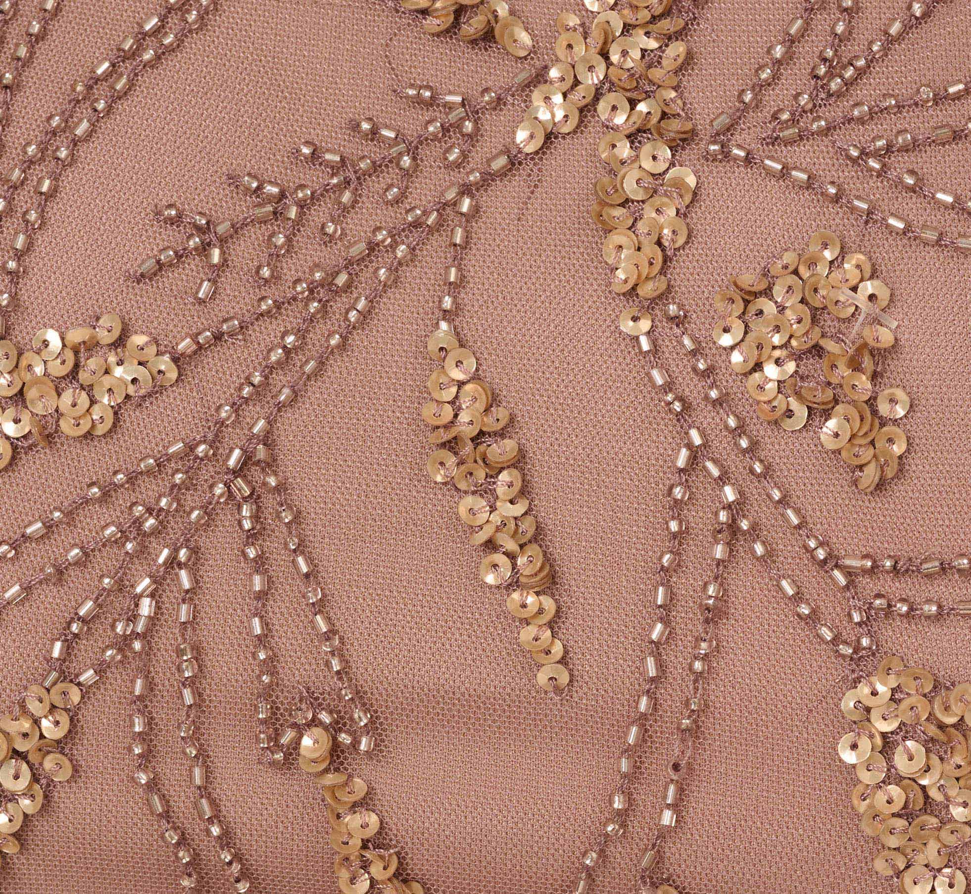 Hand-Beaded Cocktail Dress In Stone、mySite、solidvoid