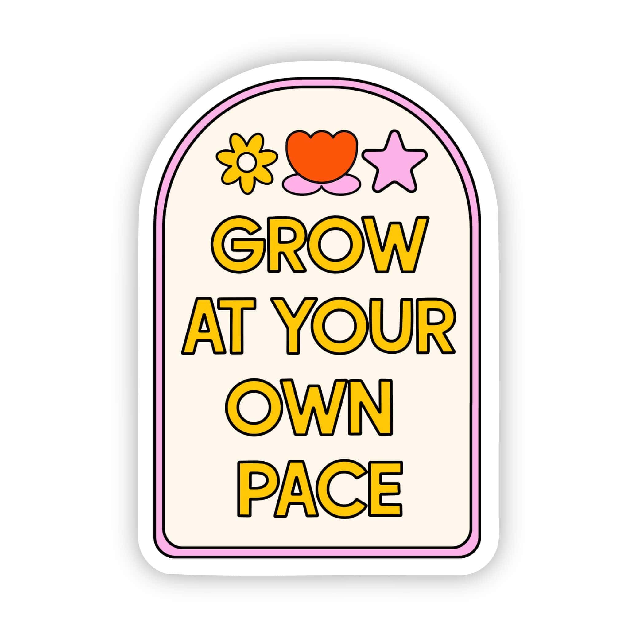  Grow at your own pace sticker、mySite、ghnorth
