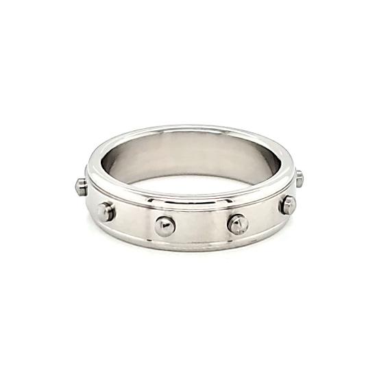 Stainless Steel Polished Studded Ring / NCZ0144、mySite、dreamappss