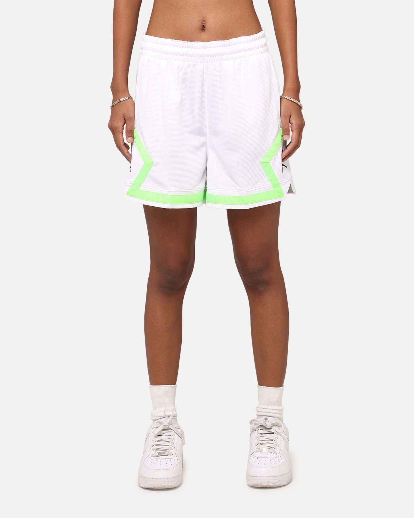 Jordan Women's Dr-FIT 4 Sport Diamond Shorts White/White/Green、mySite、zt4zffjzw